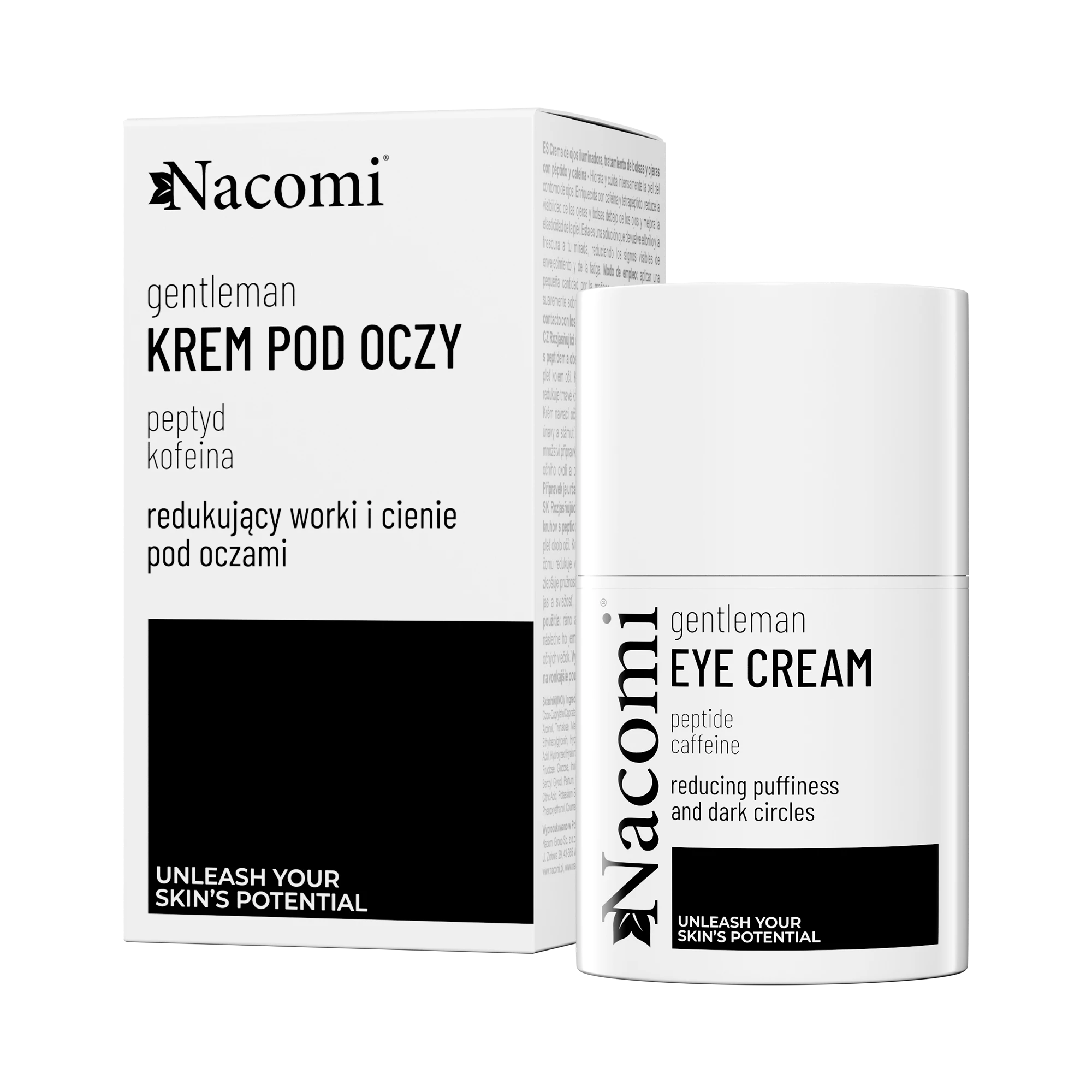 Rozświetlający krem pod oczy niwelujący worki i cienie z peptydami i kofeiną 30ml