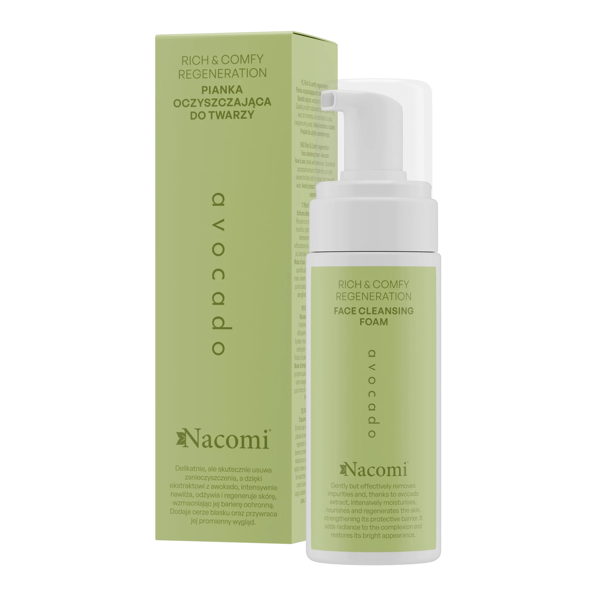 Rich&comfy regeneration - Pianka oczyszczająca do twarzy AVOCADO 150 ml