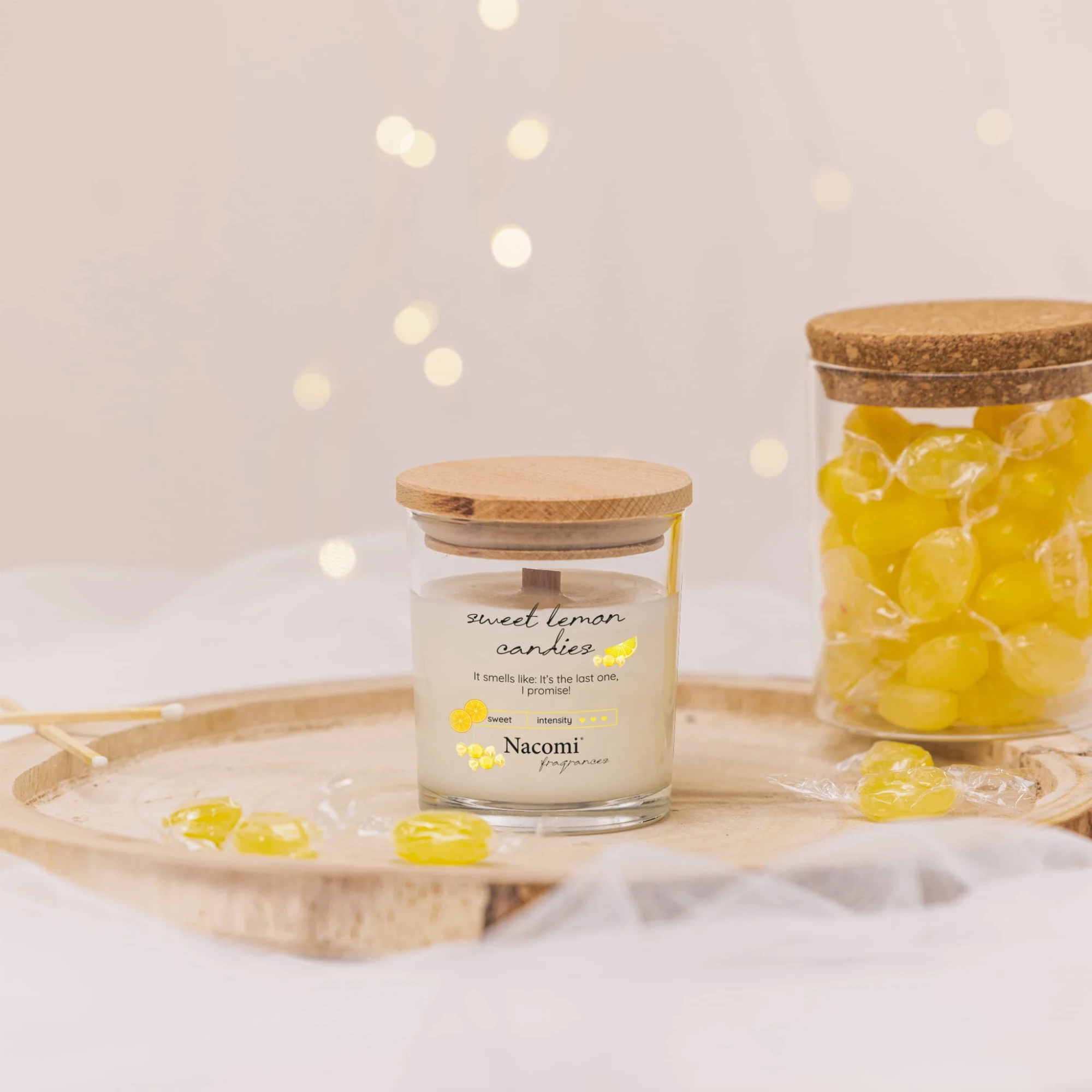 Świeca sojowa - Sweet lemon candies 140g