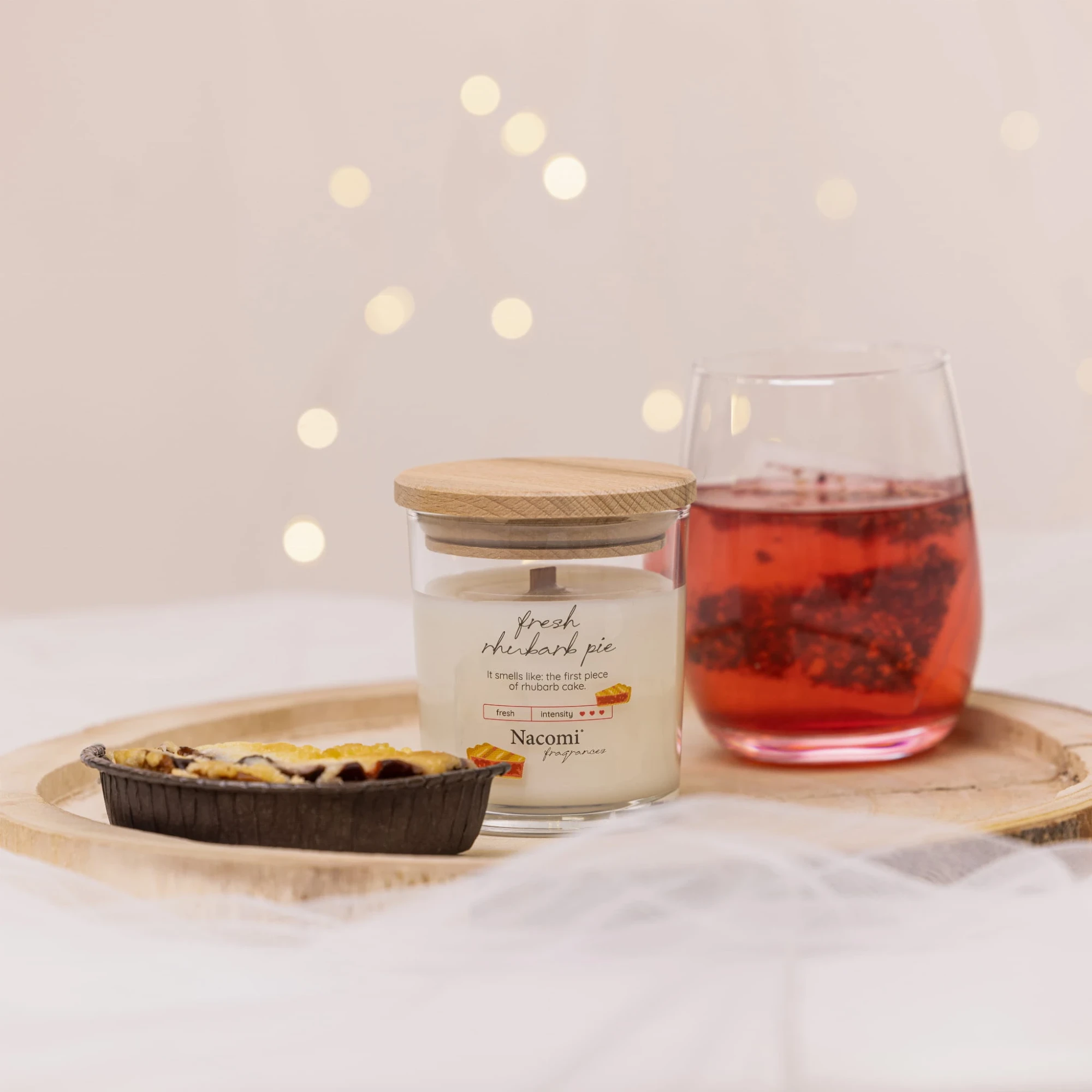 Świeca sojowa - Fresh rhubarb pie 140g
