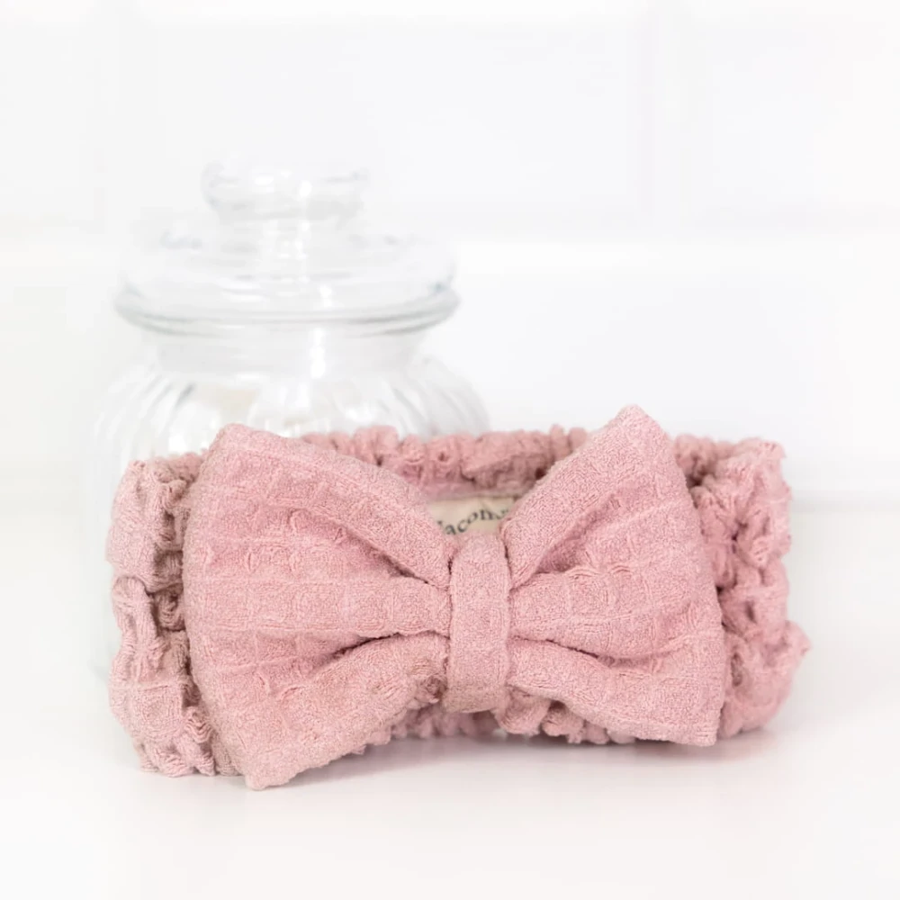 Opaska do włosów z mikrofibry różowa