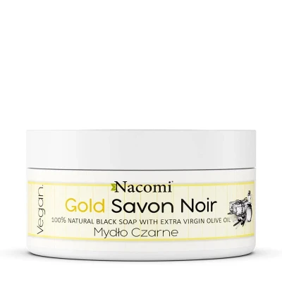 Savon noir gold – złote czarne mydło z oliwą z oliwek, 125g