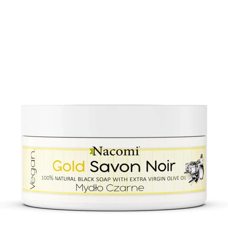 Savon noir gold – złote czarne mydło z oliwą z oliwek, 125g