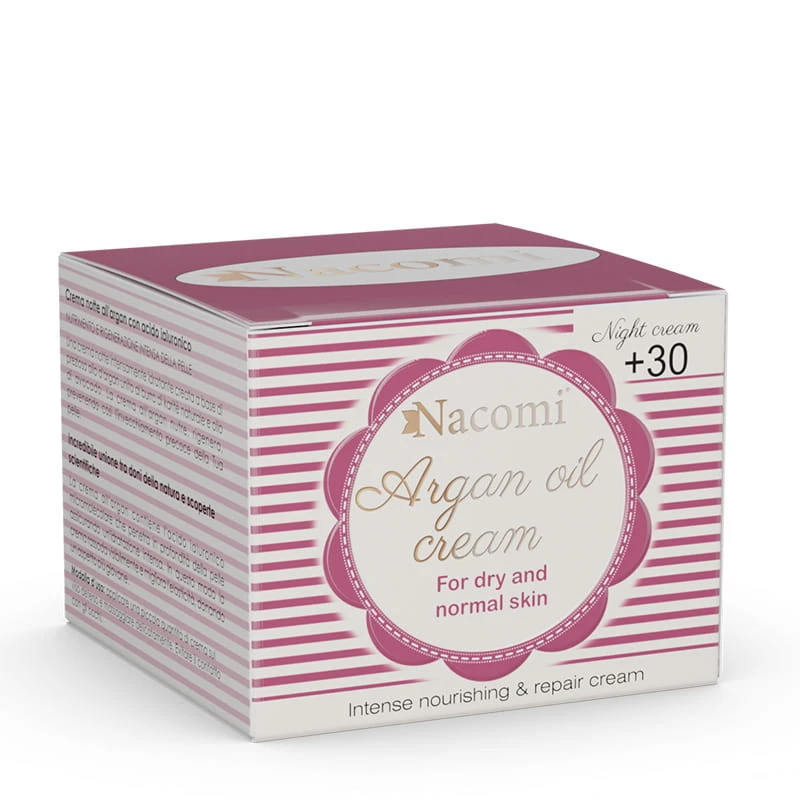 Krem na noc arganowy z kwasem hialuronowym +30, 50ml