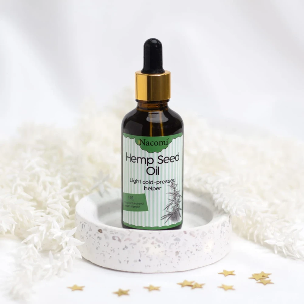 Olej z nasion konopi siewnej z pipetą