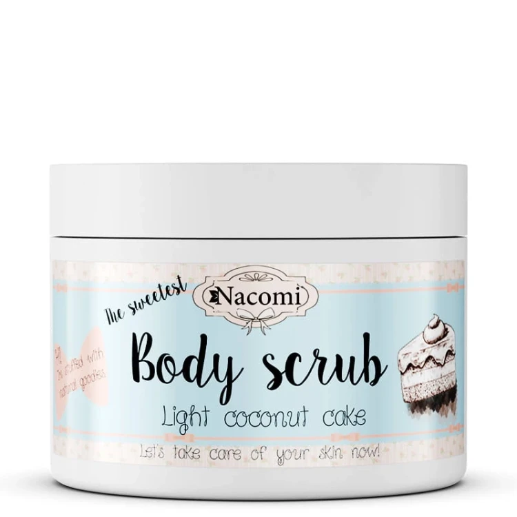 Peeling cukrowy do ciała lekki kokosowy tort