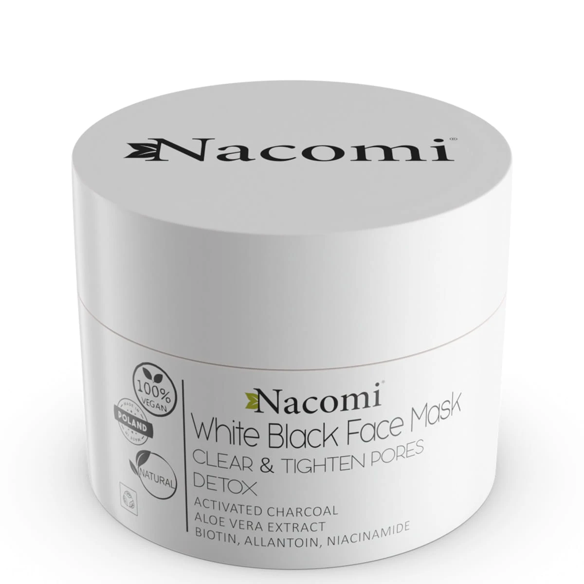 Maska biało - czarna White Black Face Mask 50ml