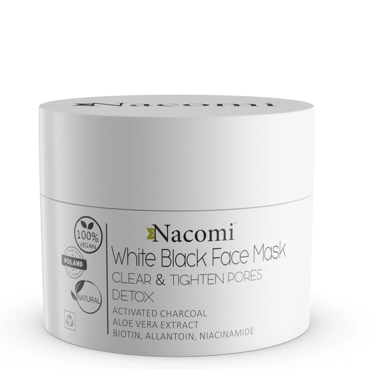 Maska biało - czarna White Black Face Mask 50ml