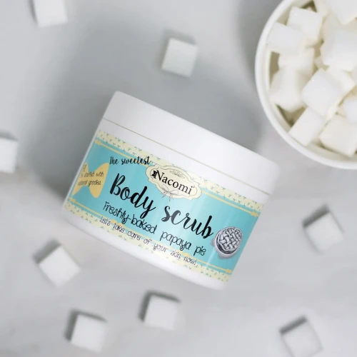 Peeling cukrowy do ciała świeże ciasto z papają 200g