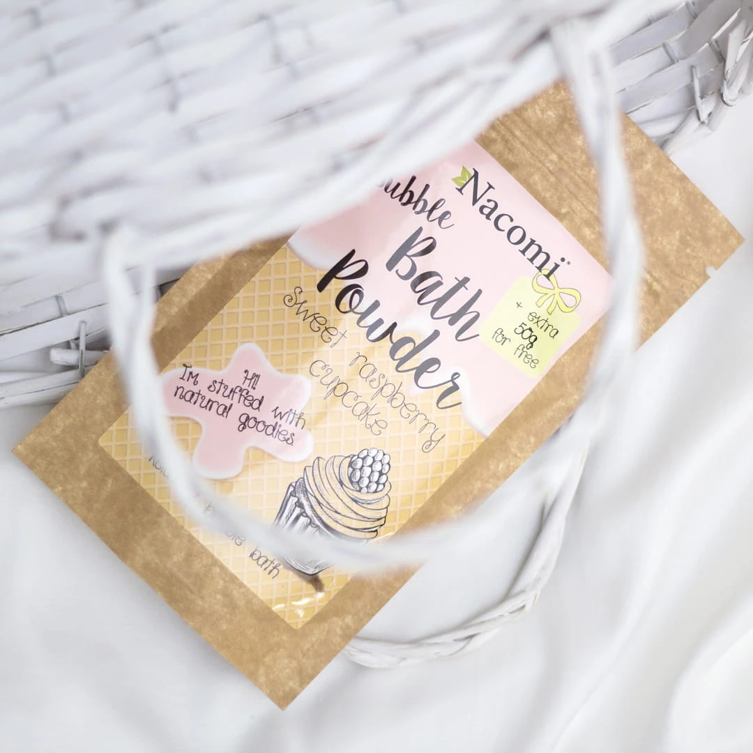 Puder do kąpieli – malinowa babeczka, 100g + 50g gratis