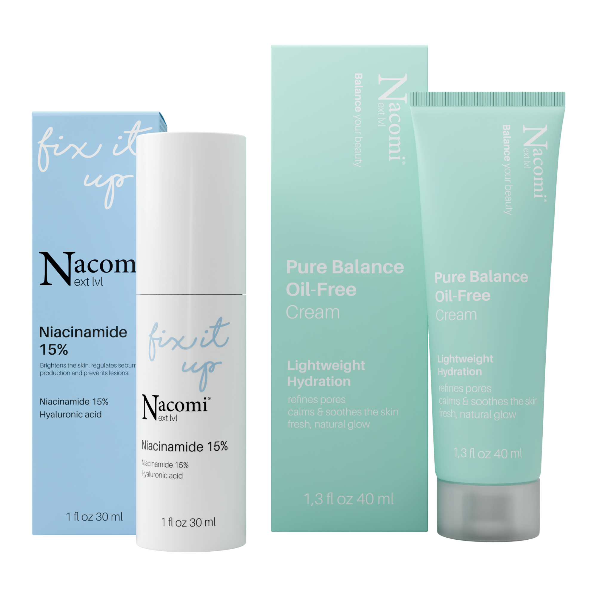 Duet Seboregulacja - Niacynamid i krem pure balance