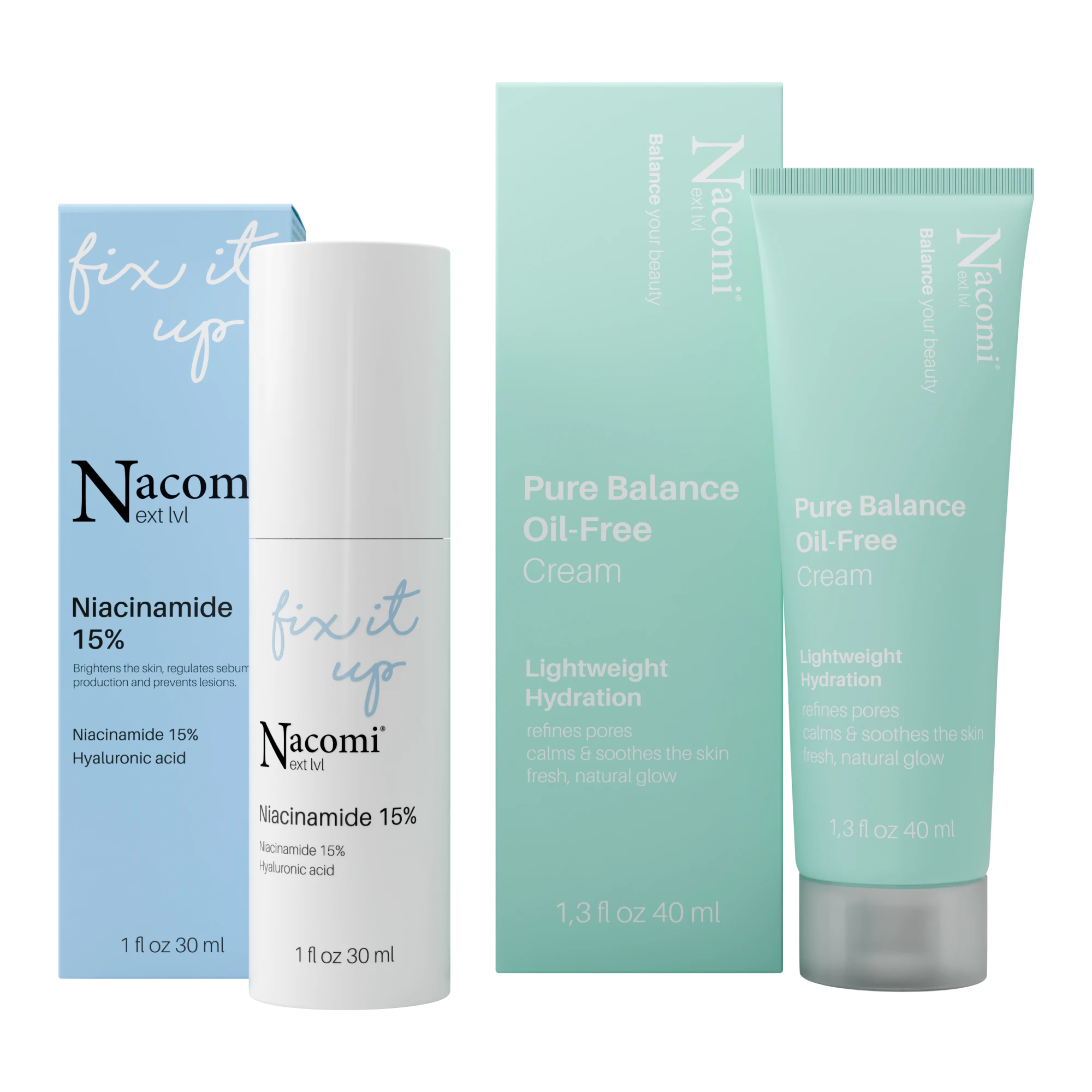 Duet Seboregulacja - Niacynamid i krem pure balance